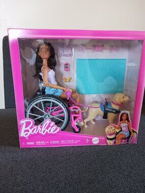 Barbie Doll & Service Dog Playset